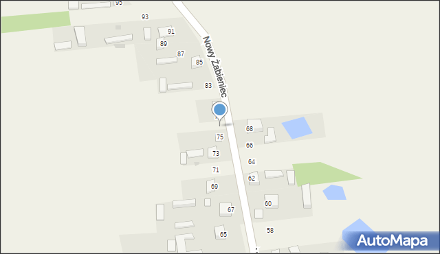 Nowy Żabieniec, Nowy Żabieniec, 77, mapa Nowy Żabieniec