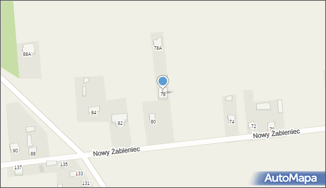 Nowy Żabieniec, Nowy Żabieniec, 78, mapa Nowy Żabieniec
