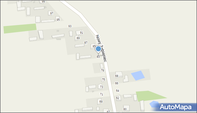 Nowy Żabieniec, Nowy Żabieniec, 83, mapa Nowy Żabieniec