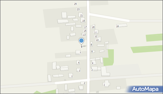 Nowy Żabieniec, Nowy Żabieniec, 9, mapa Nowy Żabieniec