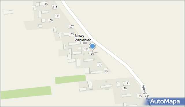 Nowy Żabieniec, Nowy Żabieniec, 99, mapa Nowy Żabieniec