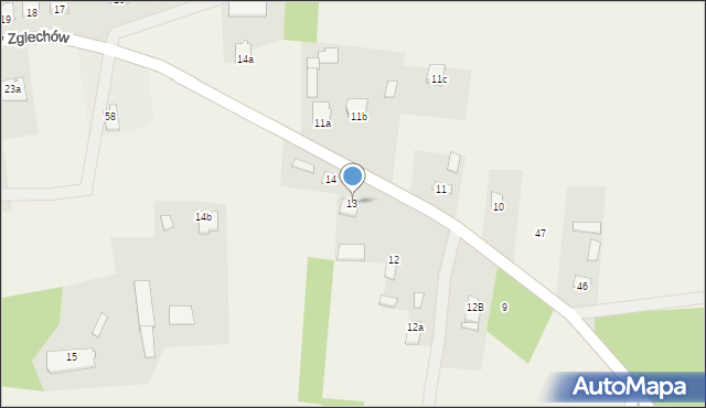 Nowy Zglechów, Nowy Zglechów, 13, mapa Nowy Zglechów