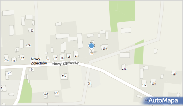 Nowy Zglechów, Nowy Zglechów, 16, mapa Nowy Zglechów