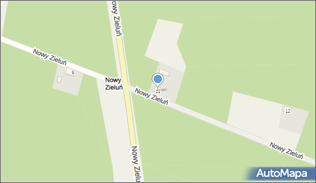 Nowy Zieluń, Nowy Zieluń, 11, mapa Nowy Zieluń