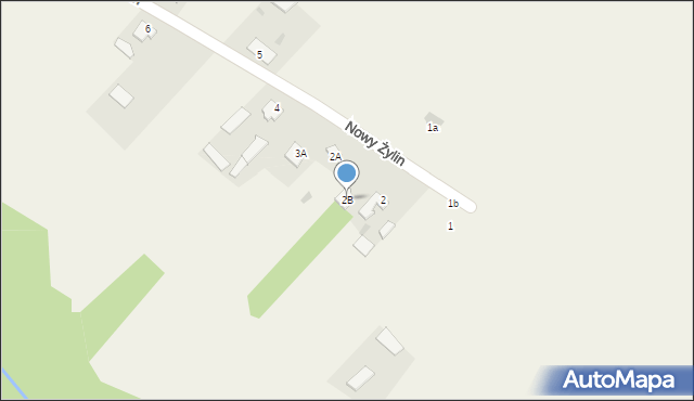 Nowy Żylin, Nowy Żylin, 2B, mapa Nowy Żylin