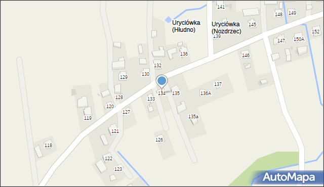 Nozdrzec, Nozdrzec, 134, mapa Nozdrzec