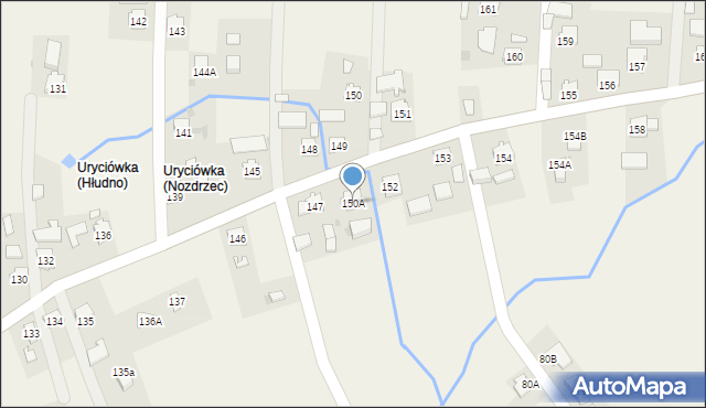 Nozdrzec, Nozdrzec, 150A, mapa Nozdrzec