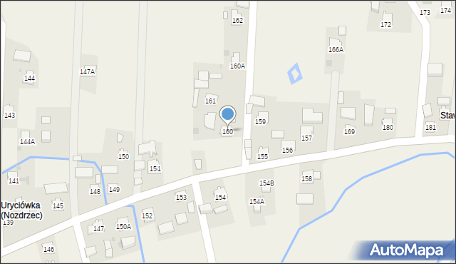 Nozdrzec, Nozdrzec, 160, mapa Nozdrzec