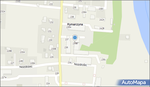 Nozdrzec, Nozdrzec, 235B, mapa Nozdrzec