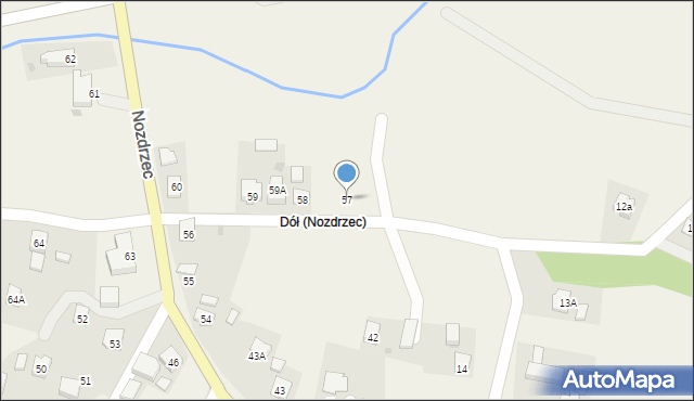 Nozdrzec, Nozdrzec, 57, mapa Nozdrzec