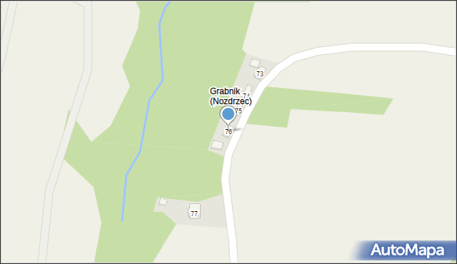 Nozdrzec, Nozdrzec, 76, mapa Nozdrzec