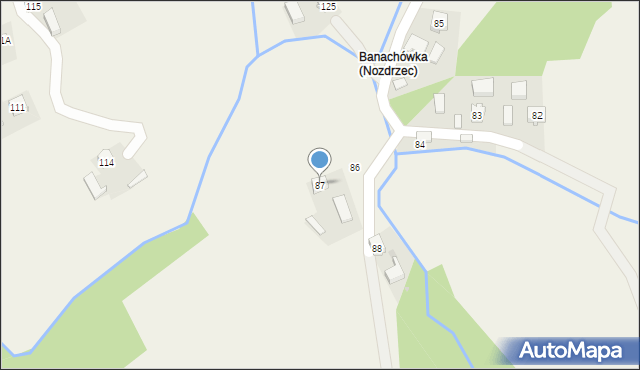 Nozdrzec, Nozdrzec, 87, mapa Nozdrzec