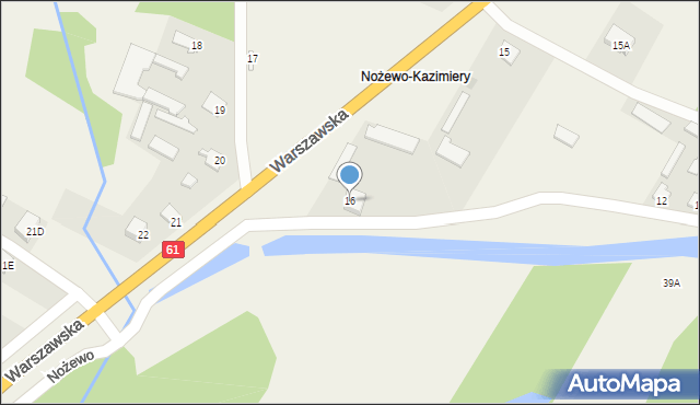 Nożewo, Nożewo, 16, mapa Nożewo