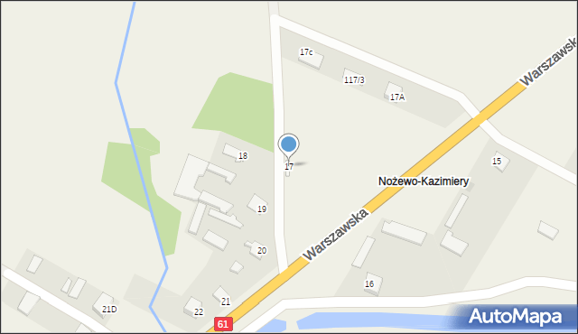 Nożewo, Nożewo, 17, mapa Nożewo