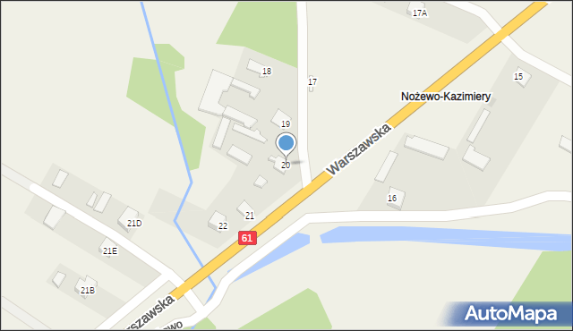 Nożewo, Nożewo, 20, mapa Nożewo