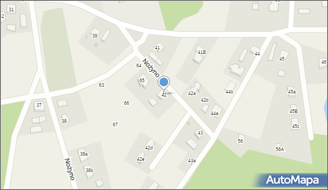 Nożyno, Nożyno, 42, mapa Nożyno