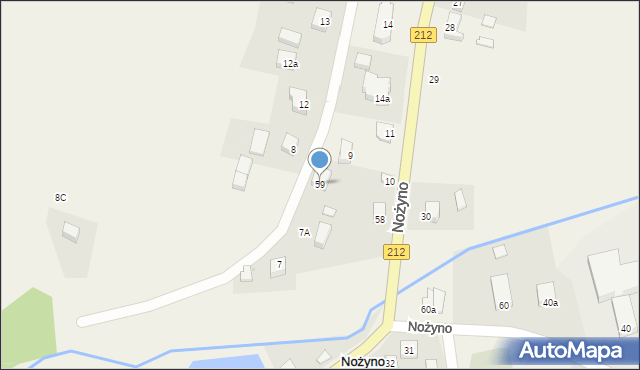 Nożyno, Nożyno, 59, mapa Nożyno