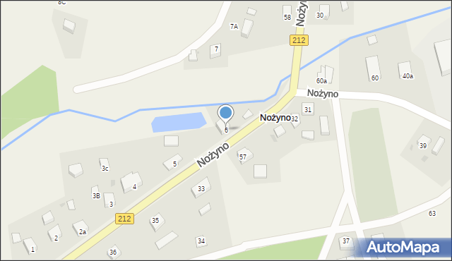 Nożyno, Nożyno, 6, mapa Nożyno