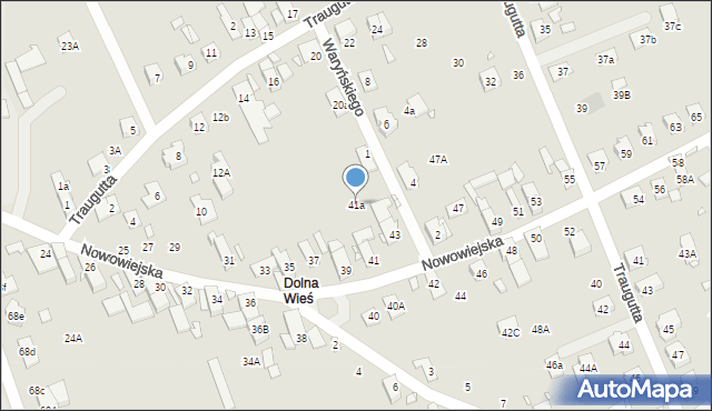 Nysa, Nowowiejska, 41a, mapa Nysy