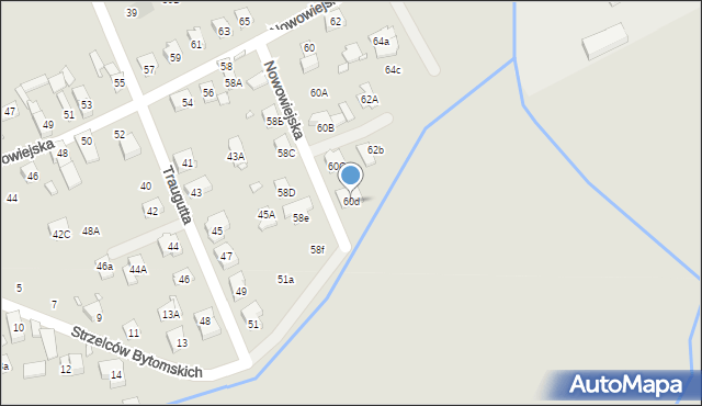Nysa, Nowowiejska, 60d, mapa Nysy