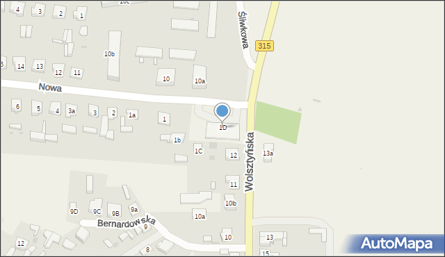 Obra, Nowa, 1D, mapa Obra