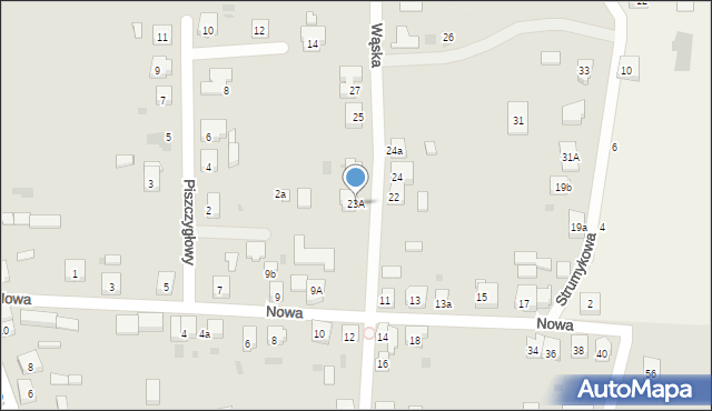 Odolanów, Nowa, 23A, mapa Odolanów