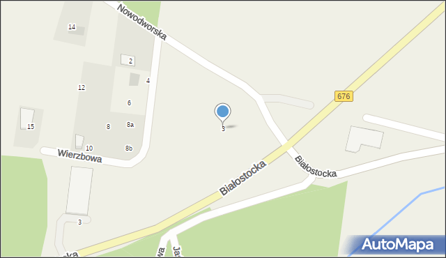 Ogrodniczki, Nowodworska, 3, mapa Ogrodniczki