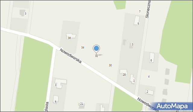 Ogrodniczki, Nowodworska, 32, mapa Ogrodniczki