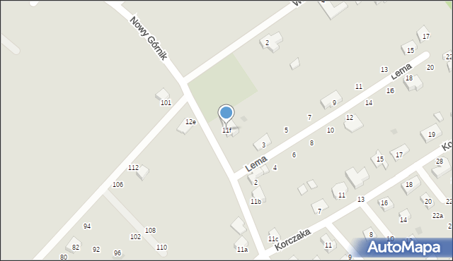 Oława, Nowy Górnik, 11f, mapa Oława