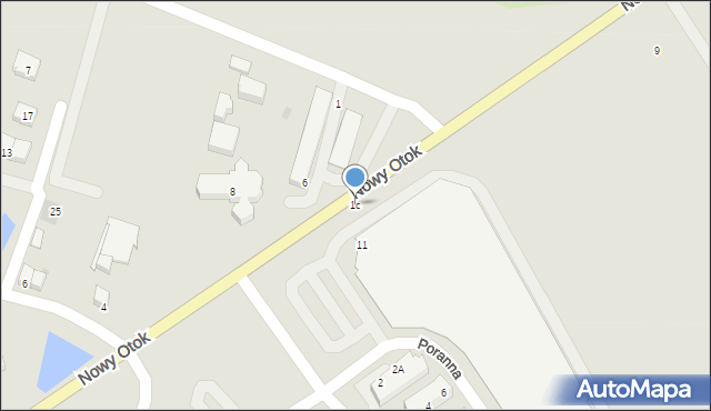 Oława, Nowy Otok, 1c, mapa Oława