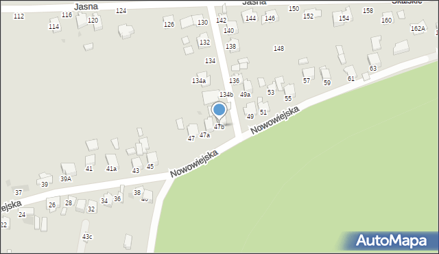 Olkusz, Nowowiejska, 47b, mapa Olkusz