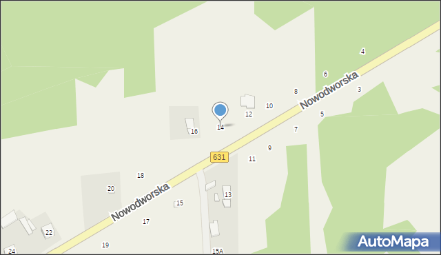 Olszewnica Nowa, Nowodworska, 14, mapa Olszewnica Nowa