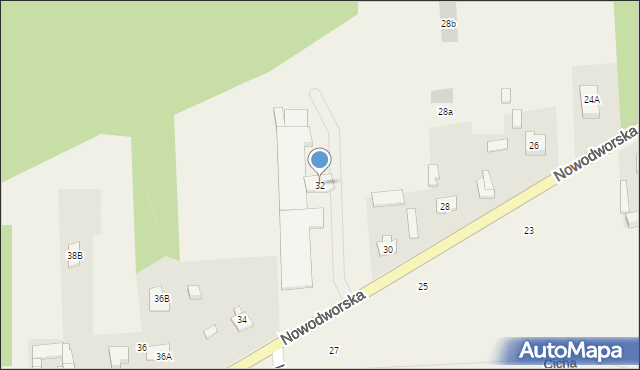 Olszewnica Nowa, Nowodworska, 32, mapa Olszewnica Nowa