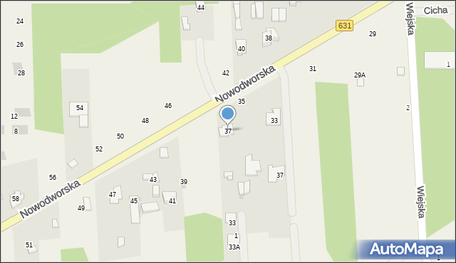 Olszewnica Nowa, Nowodworska, 37, mapa Olszewnica Nowa