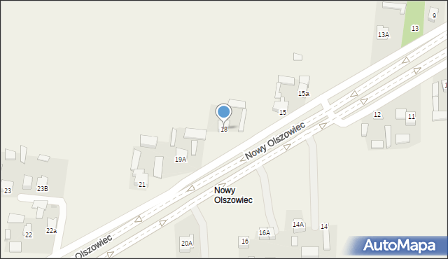 Olszowiec, Nowy Olszowiec, 18, mapa Olszowiec