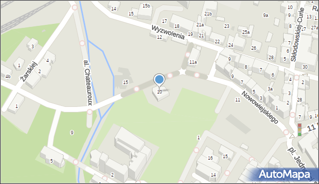 Olsztyn, Nowowiejskiego Feliksa, 10, mapa Olsztyna