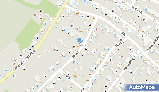 Opatów, Nowa, 20, mapa Opatów