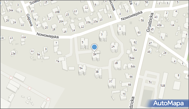 Opole, Nowowiejska, 3A, mapa Opola