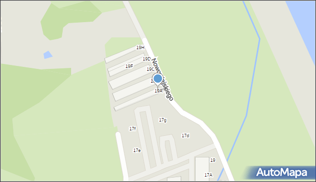 Opole, Nowowiejskiego Feliksa, 19A, mapa Opola