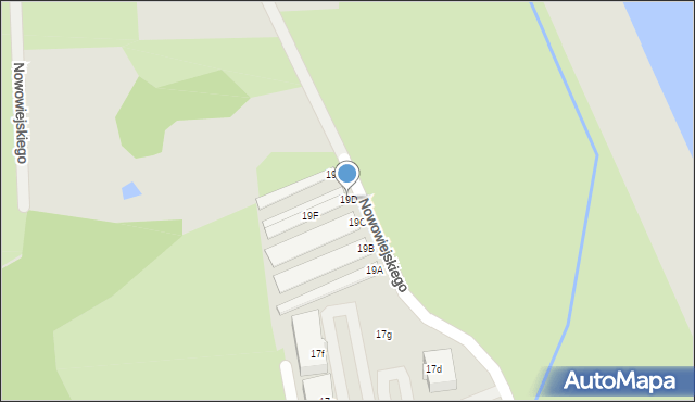 Opole, Nowowiejskiego Feliksa, 19D, mapa Opola