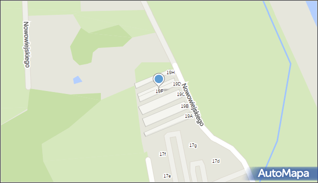 Opole, Nowowiejskiego Feliksa, 19F, mapa Opola