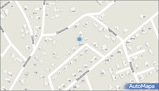 Opole, Nowe Osiedle, 13, mapa Opola