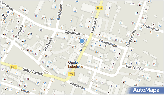 Opole Lubelskie, Nowy Rynek, 17, mapa Opole Lubelskie