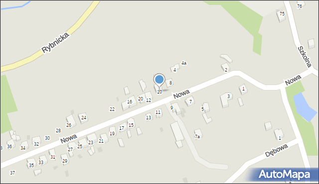 Orzesze, Nowa, 10, mapa Orzesze