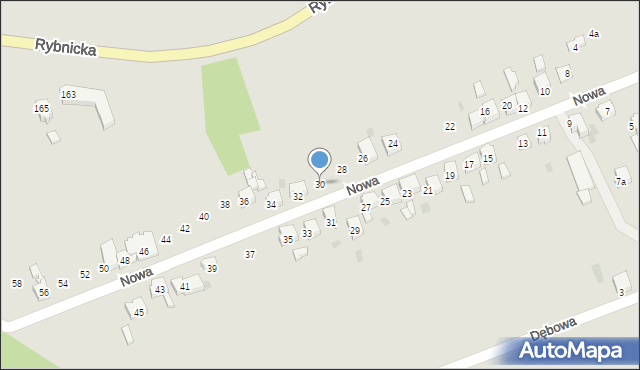 Orzesze, Nowa, 30, mapa Orzesze