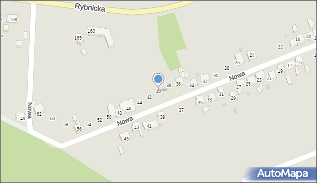 Orzesze, Nowa, 40, mapa Orzesze