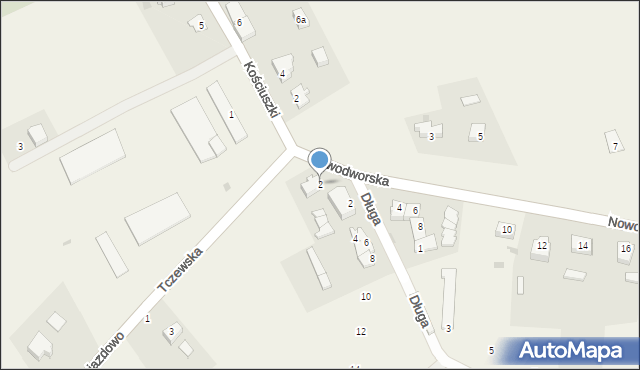 Ostaszewo, Nowodworska, 2, mapa Ostaszewo