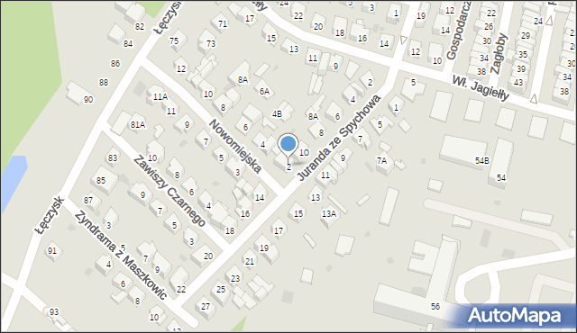 Ostrołęka, Nowomiejska, 2, mapa Ostrołęka