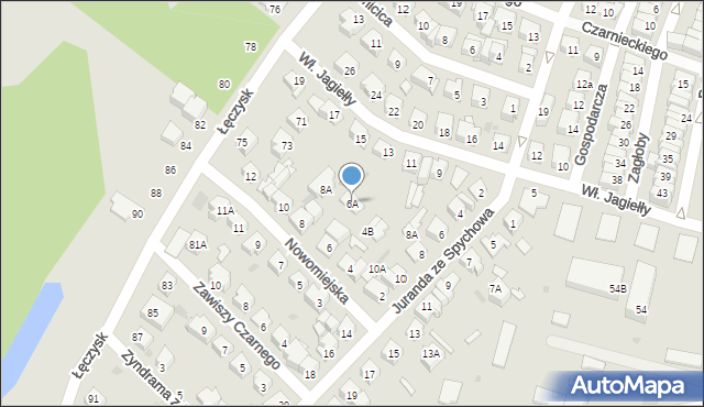 Ostrołęka, Nowomiejska, 6A, mapa Ostrołęka