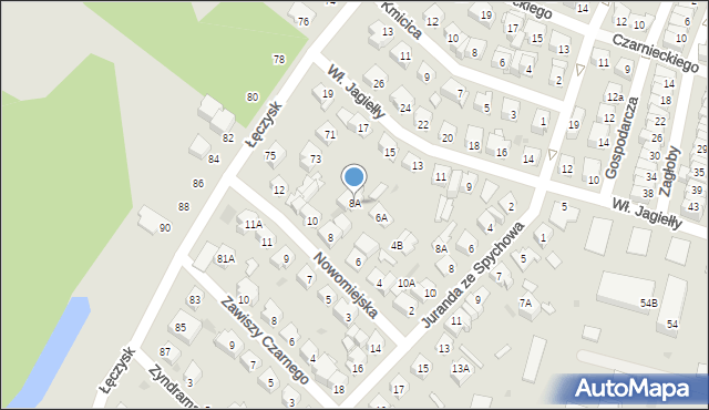 Ostrołęka, Nowomiejska, 8A, mapa Ostrołęka